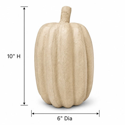 Paper Mache Pumpkin - 10" x 6"