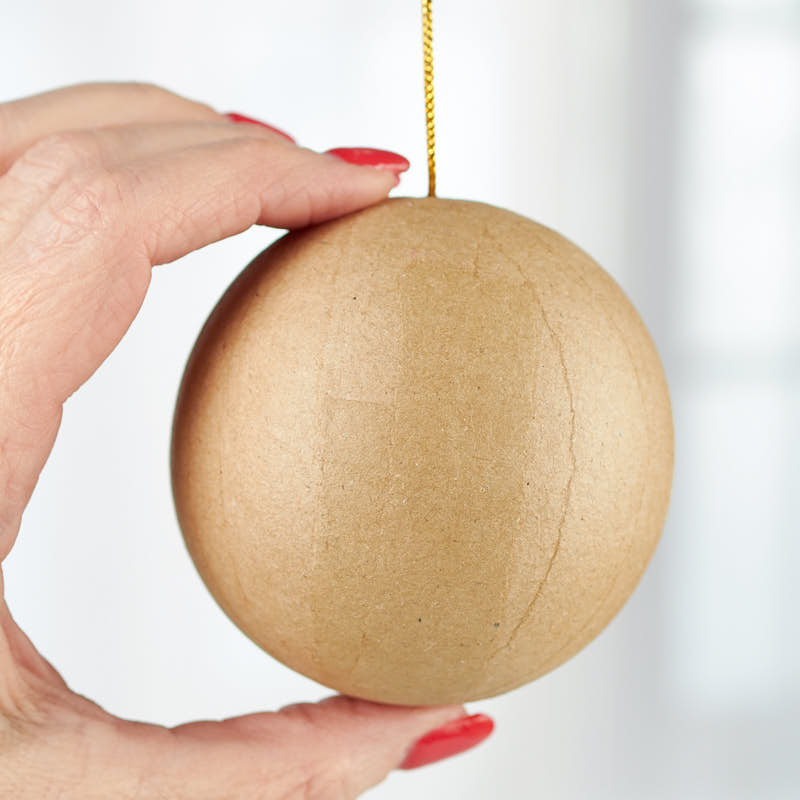 3" Paper Mache Ball Ornament