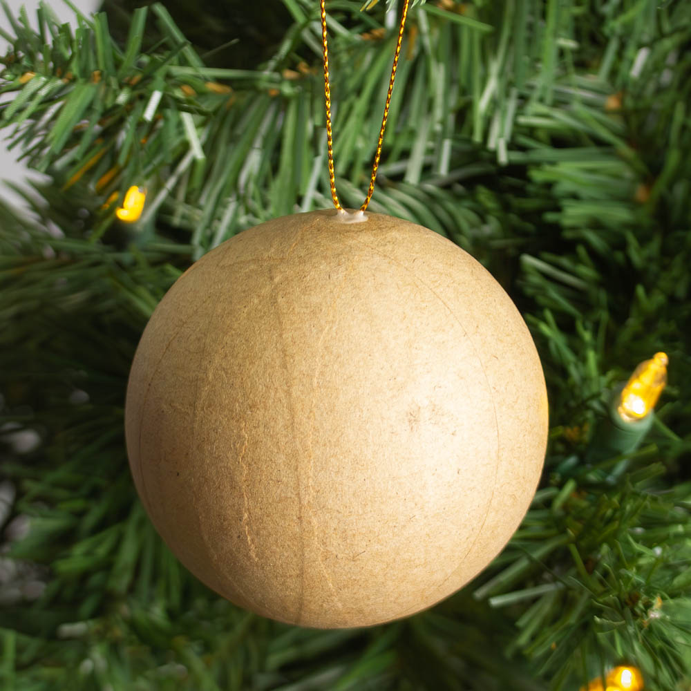 3" Paper Mache Ball Ornament