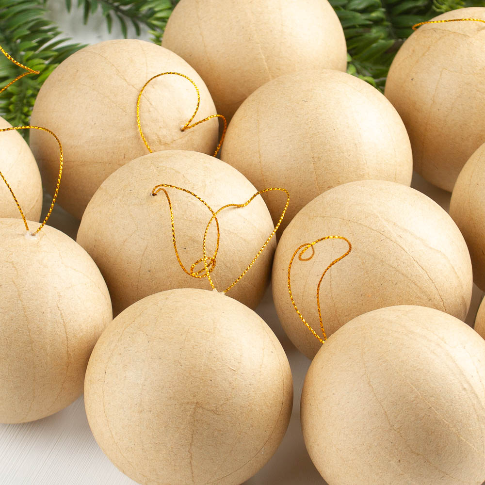 3" Paper Mache Ball Ornament