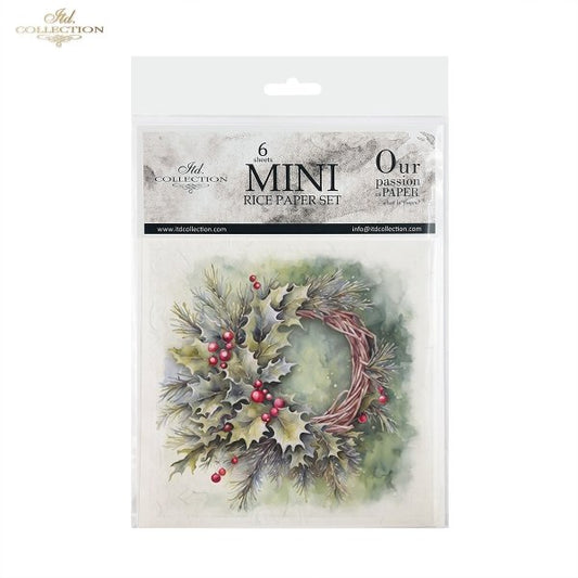 ITD Mini Collection Rice Paper Set - Winter Wreaths