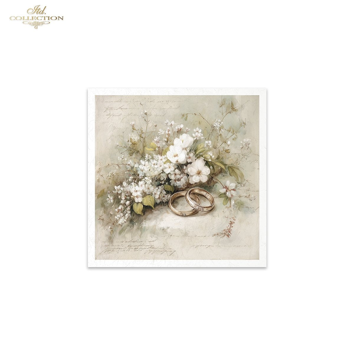 Decoupage Rice Paper Mini Set - Vintage Wedding