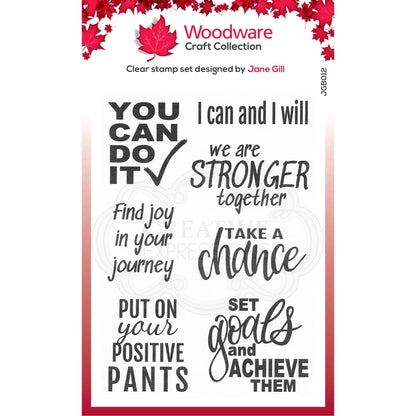 Woodware Clear Singles You Can Do It! A5 Stamp