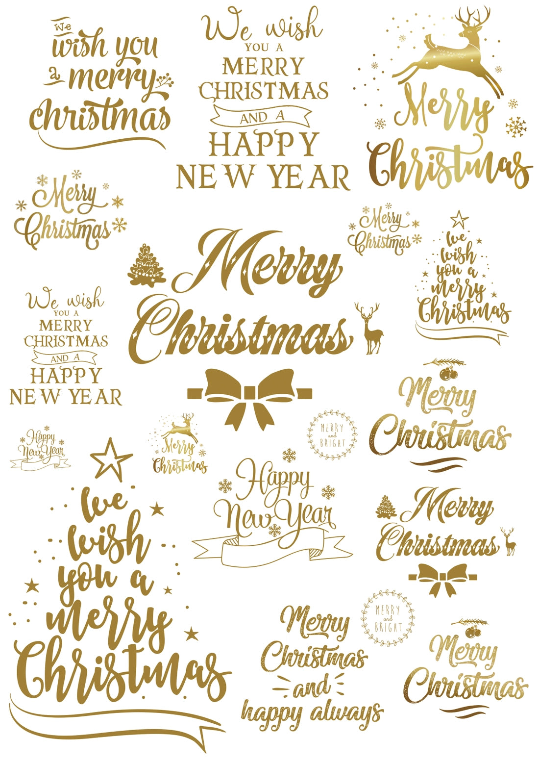 Wet Transfer, Decals for Crafts - Merry Christmas Text