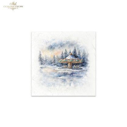 ITD Mini Collection Rice Paper Set - Winter Views, Carousel