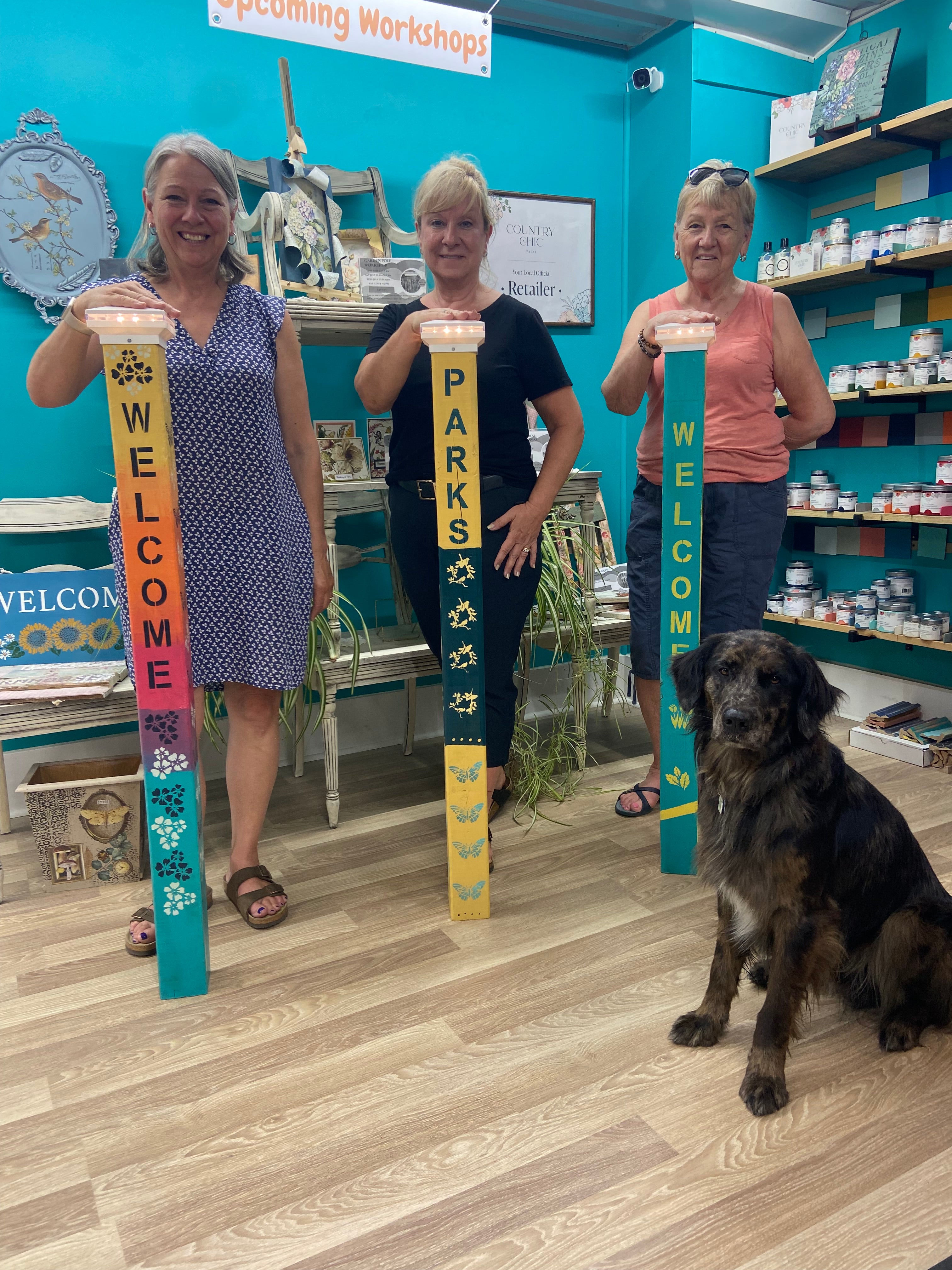 Garden Art Pole with Solar Light Workshop – Ninnys Napkins