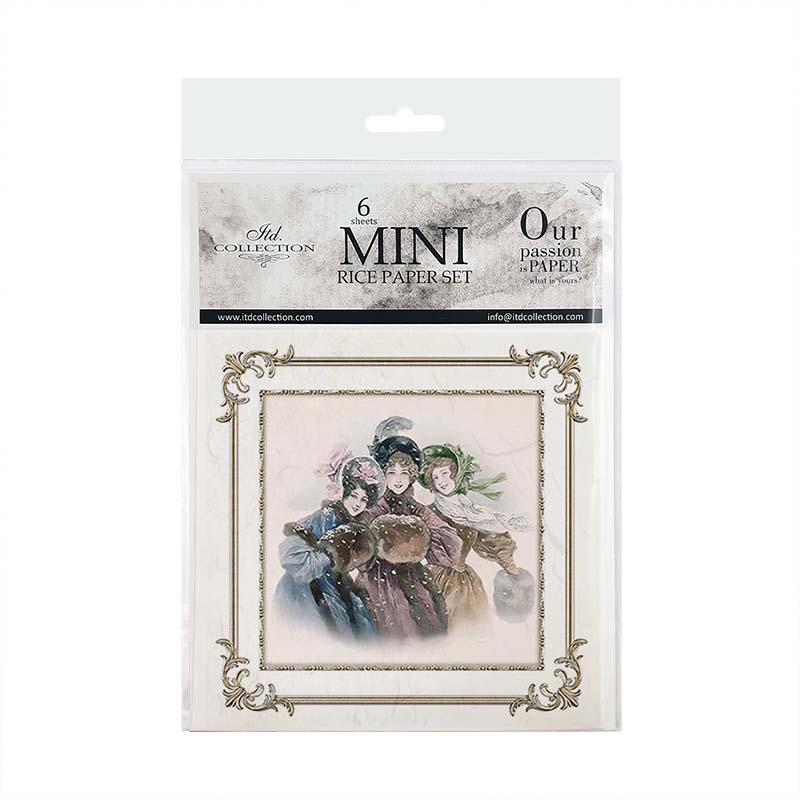 ITD Collection Mini Rice Paper Set - People in Vintage Frames