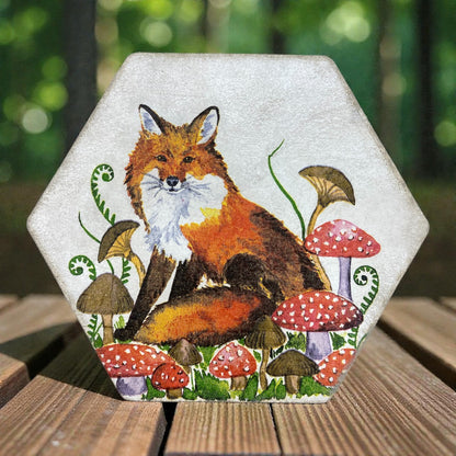 Caja hexagonal de papel maché prefabricada