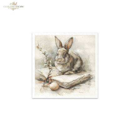 Decoupage Rice Paper Mini Set - Spring Bunnies