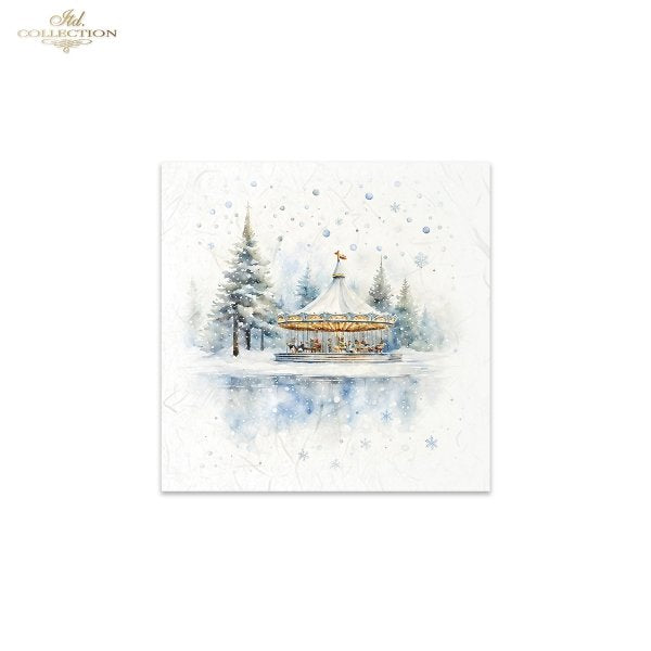 ITD Mini Collection Rice Paper Set - Winter Views, Carousel