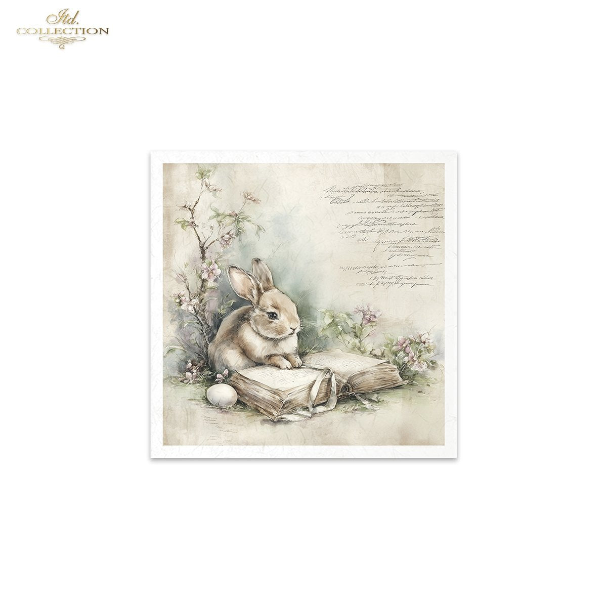 Decoupage Rice Paper Mini Set - Cute Bunnies