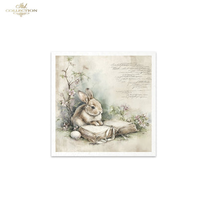 Decoupage Rice Paper Mini Set - Cute Bunnies