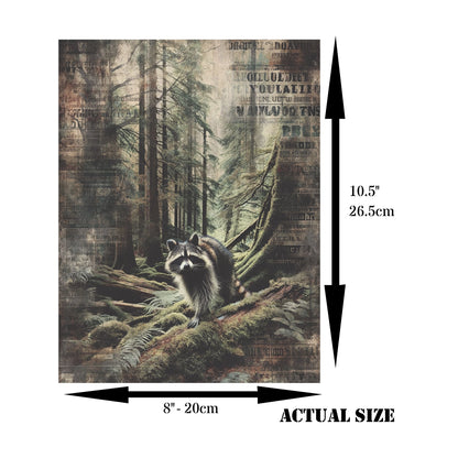 Decoupage Rice Paper Set of 6 - Forest Animals