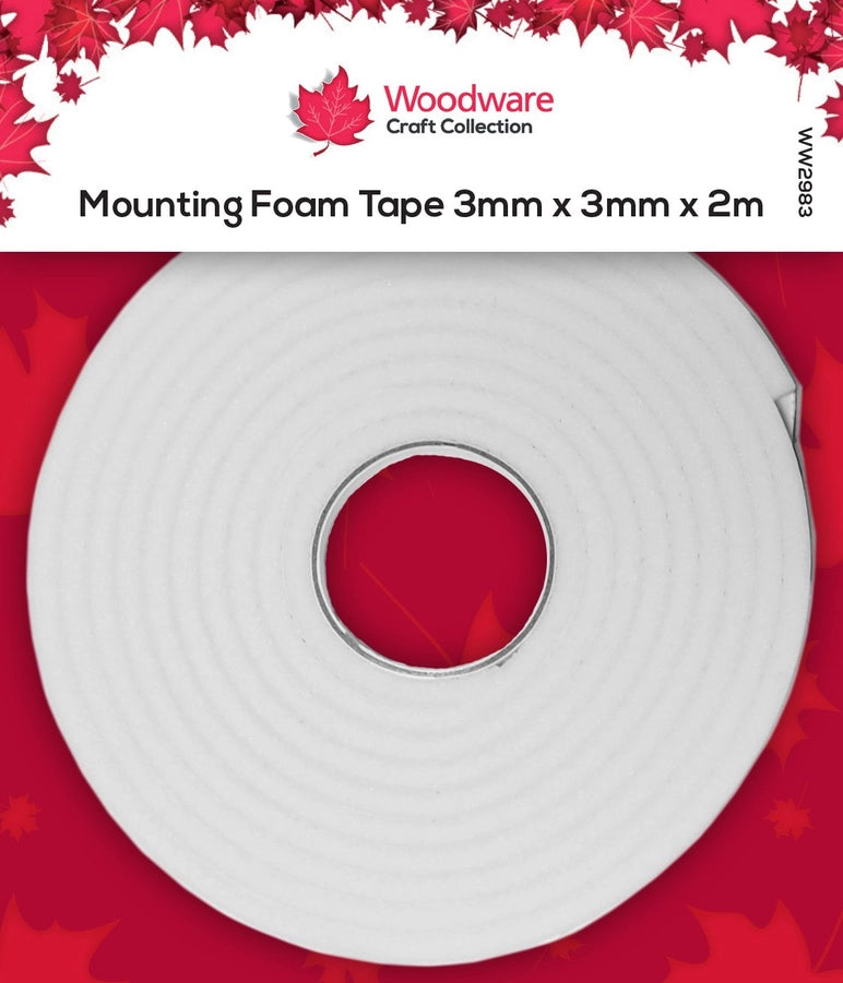 Woodware Mounting Foam Tape 3mm x 3mm x 2m