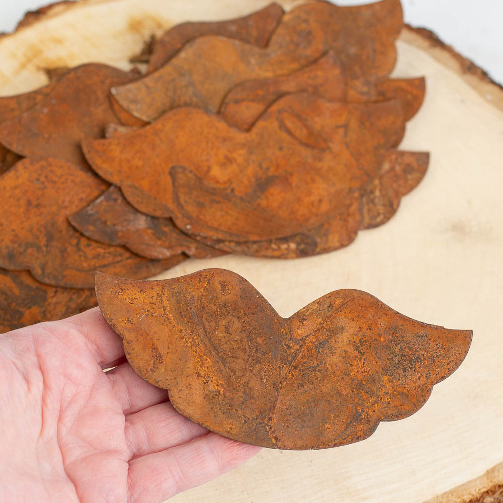 5-1/2" Rusty Tin Angel Wing (Pack of 5)