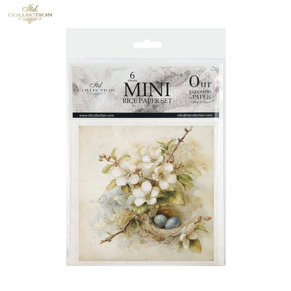 Decoupage Rice Paper Mini Set - Blossoms and Nests
