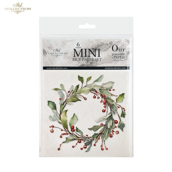 ITD Mini Collection Rice Paper Set - Winter Wreaths II