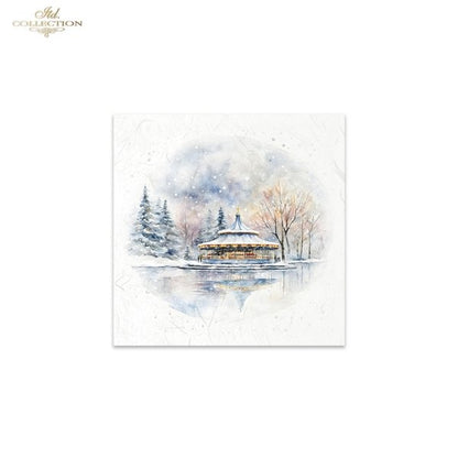 ITD Mini Collection Rice Paper Set - Winter Views, Carousel