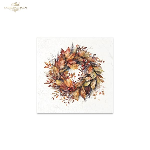 ITD Collection Mini Rice Paper Set - Autumn Wreaths