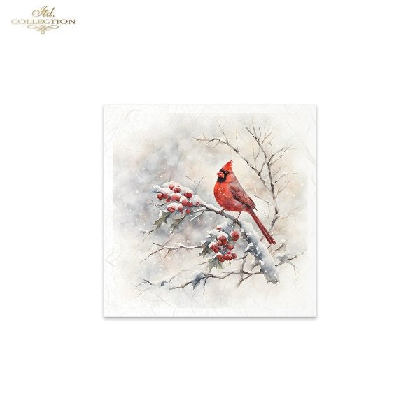 ITD Collection Mini Rice Paper Set - Winter Birds