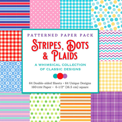 Stripes, Dots, and Plaids Patterned Paper Pack