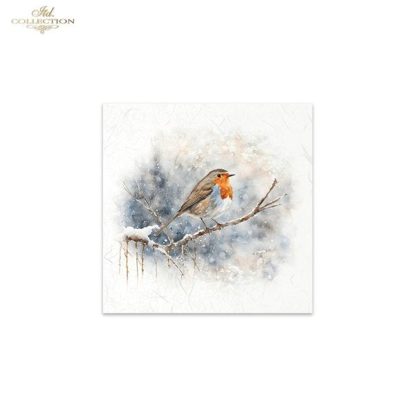 ITD Collection Mini Rice Paper Set - Winter Birds IIII