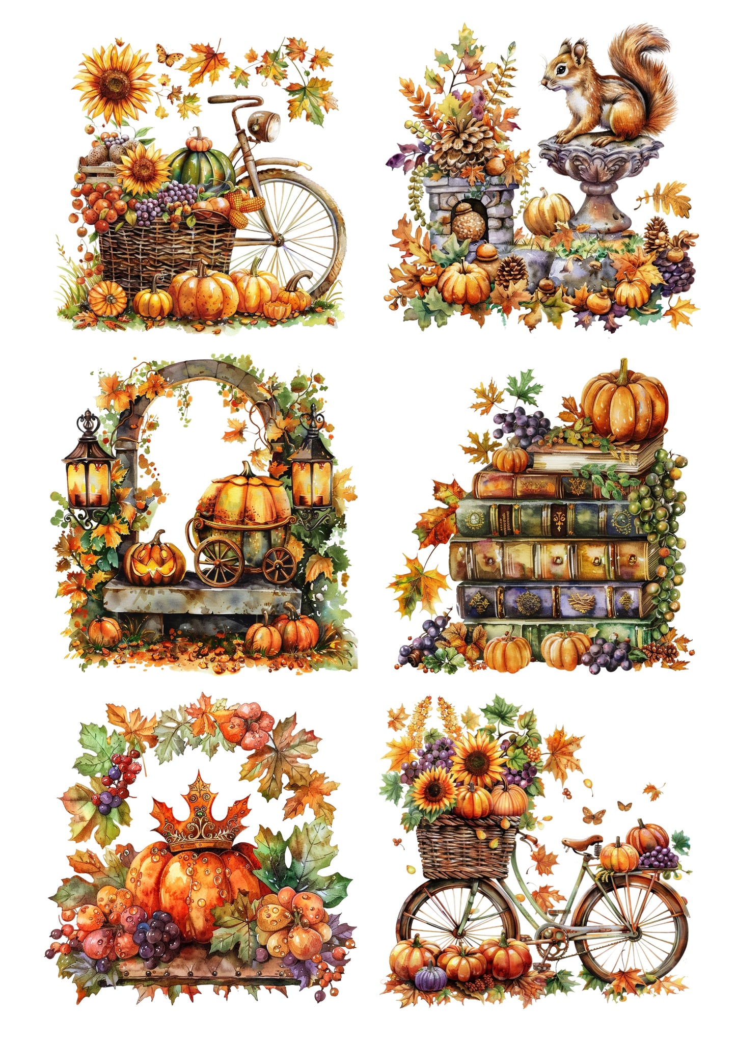 Wet Transfers A4- Autumn Scenes