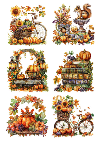 Wet Transfers A4- Autumn Scenes