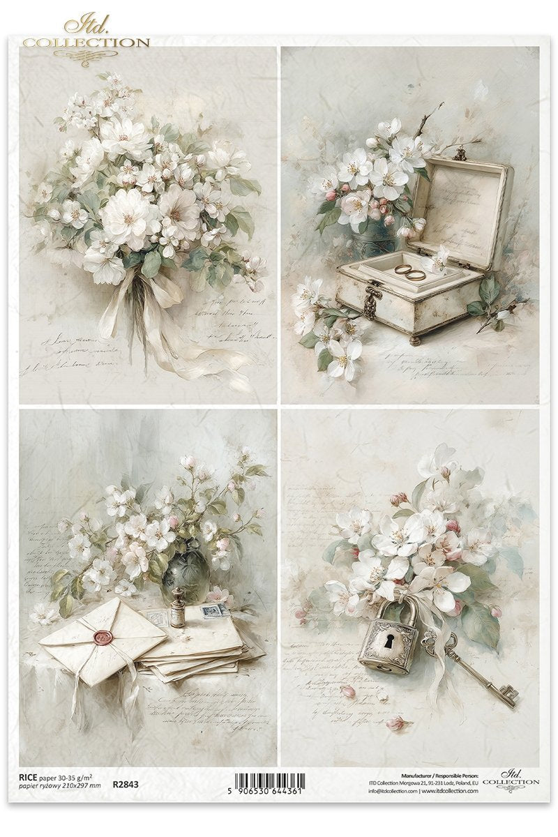 Decoupage Rice Paper - Romantic