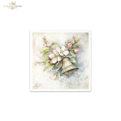 Decoupage Rice Paper Mini Set - Birds and Bells