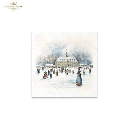 ITD Mini Collection Rice Paper Set - Winter Views, Ice Rink