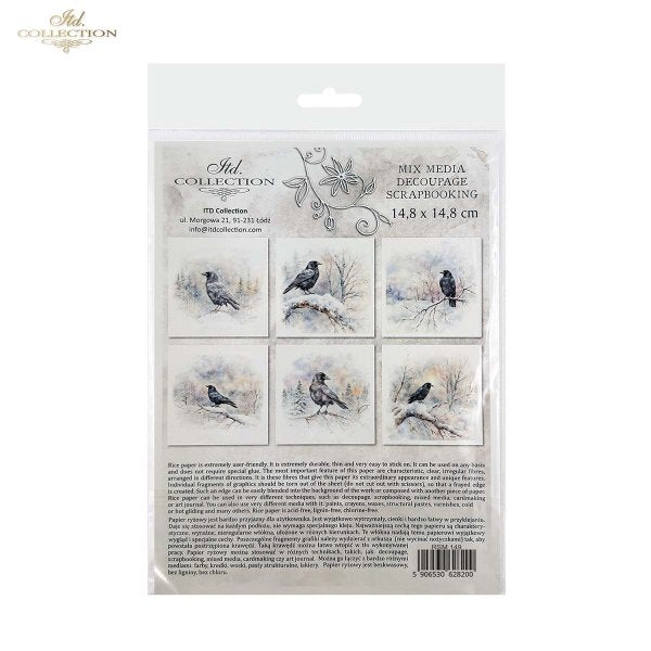 ITD Collection Mini Rice Paper Set - Winter Birds III