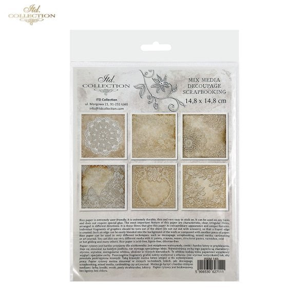 ITD Collection Mini Rice Paper Set - Lace Doilies