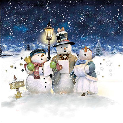 Decoupage Napkins 6.5" - Singing Snowmen