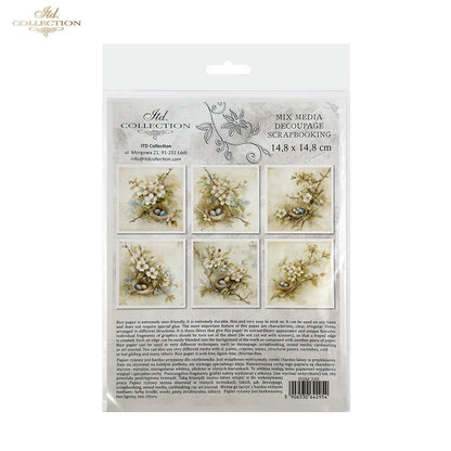 Decoupage Rice Paper Mini Set - Blossoms and Nests