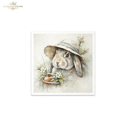 Decoupage Rice Paper Mini Set - Bunnies Gardening