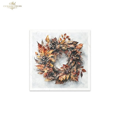 ITD Collection Mini Rice Paper Set - Autumn Wreaths II