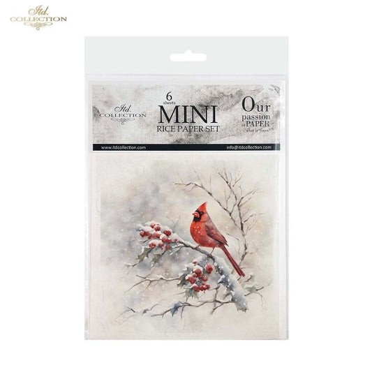 ITD Collection Mini Rice Paper Set - Winter Birds