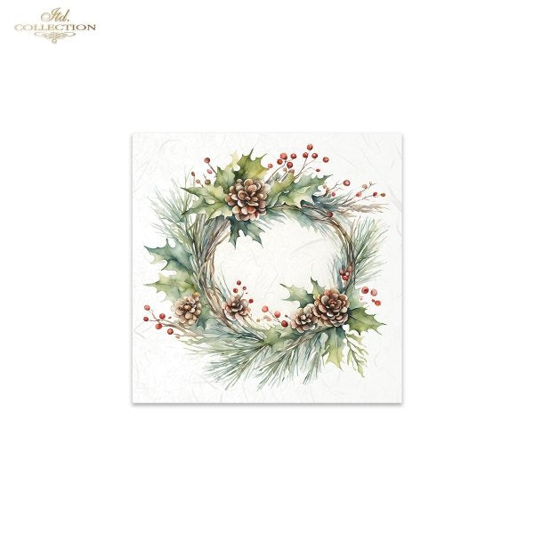 ITD Mini Collection Rice Paper Set - Winter Wreaths II