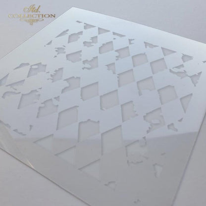 6" Stencil - Grungy Harlequin