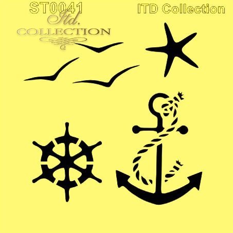 6" Transparent Stencil - Anchor