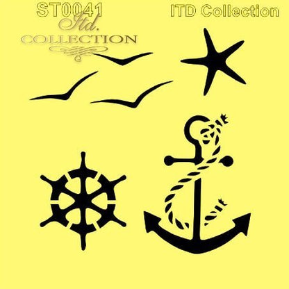 6" Transparent Stencil - Anchor