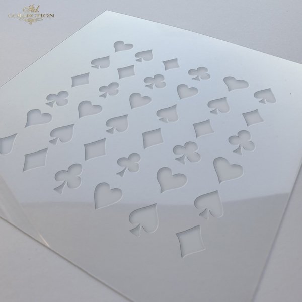 6" Transparent Stencil - Card Symbols