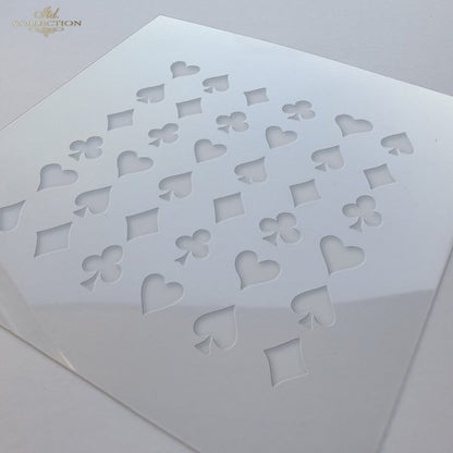 6" Transparent Stencil - Card Symbols
