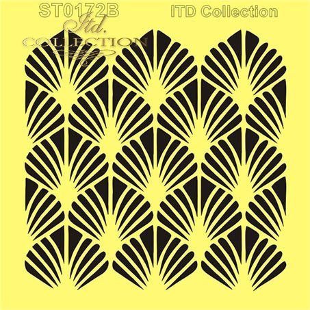6" Transparent Stencil - Fans