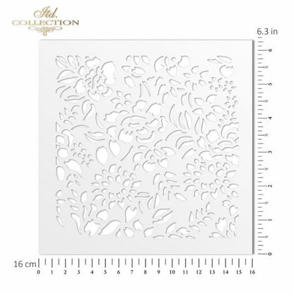 6" Transparent Stencil - Floral