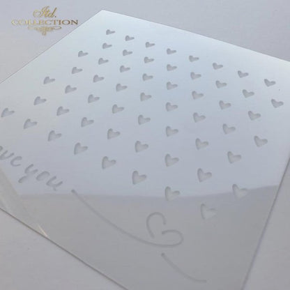 6" Transparent Stencil - I Love You