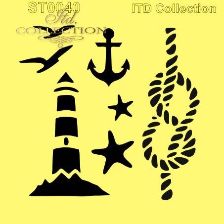 6" Transparent Stencil - Lighthouse
