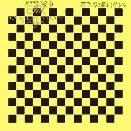 6" Transparent Stencil - Squares