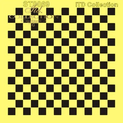 6" Transparent Stencil - Squares